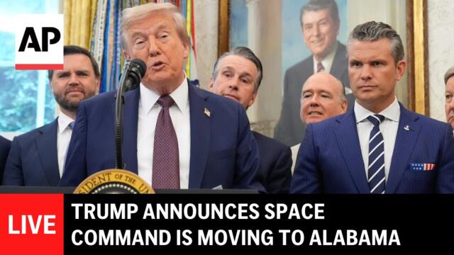 LIVE: Trump announces Space Command is moving from Colorado to Alabama