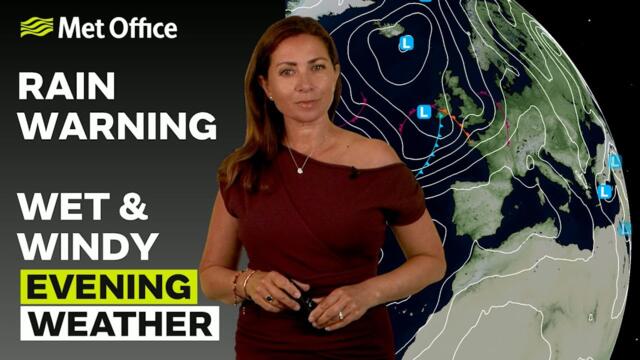 02/09/2025 - Rain warning for parts of England - Evening Weather Forecast UK – Met Office Weather