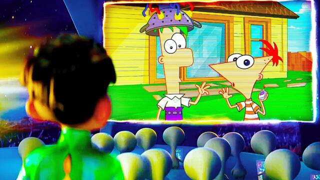 Phineas & Ferb Cameo Scene | ELIO (2025) Movie CLIP HD