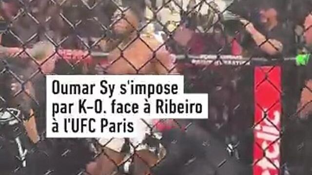 Oumar Sy s'impose par K-O. face à Brendson Ribeiro à l'UFC Paris - MMA - UFC
