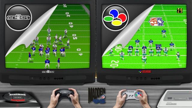 Madden NFL '95 🎮 Sega Genesis vs Super Nintendo | Side-by-Side Comparison