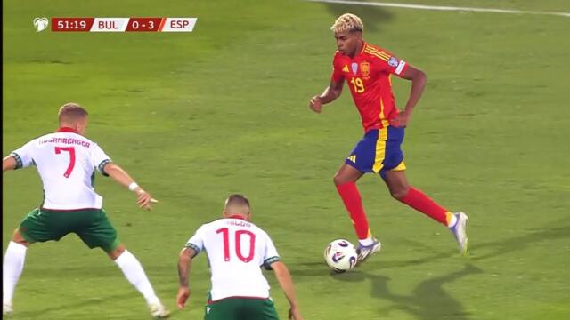 Lamine Yamal Dribbling EVERYONE vs Bulgaria | 1 Assist (04/09/2025)