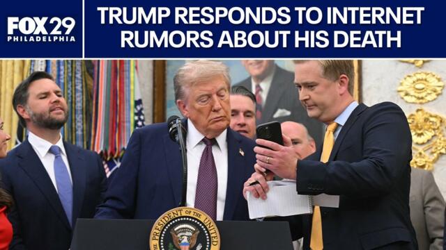 Trump responds to internet rumors about his death