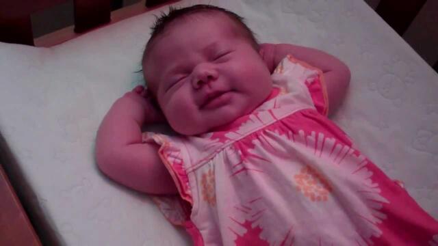 Brooklyn waking up from her nap...very slowly