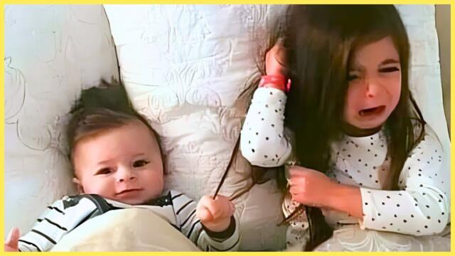 Top 100 Funniest Baby vs Sibling Moments That Will Make Your Day 💗