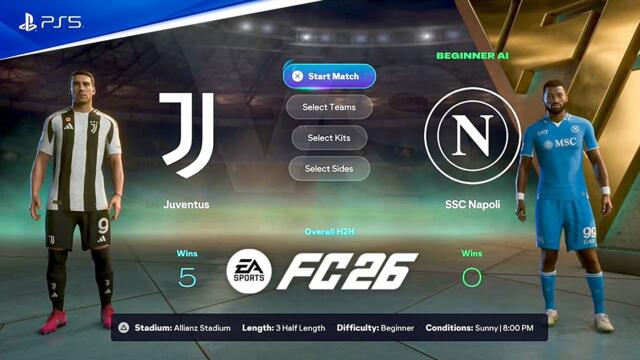 EA Sports FC 26 – Juventus vs Napoli | Next Gen PS5 Gameplay