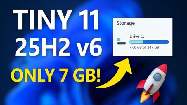 Tiny 11 25H2 v6 – So Fast It Should Be Illegal!