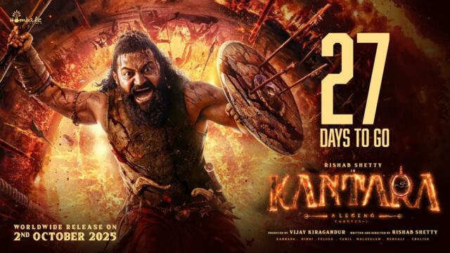 27 Days to Go | Kantara A Legend Chapter 1 | Oct 2, 2025 Release | Hombale Films | Rishab Shetty