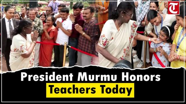 President Droupadi Murmu Meets Teachers at Rashtrapati Bhavan on Teacher’s Day 2025
