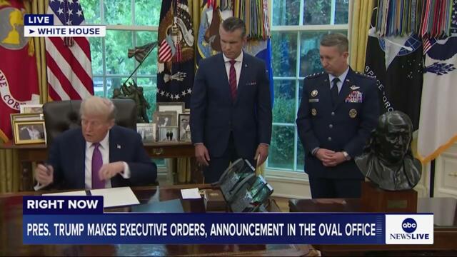 President Trump signs executive order renaming Department of Defense as Department of War