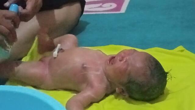 Asnafah Lagi Di Mandiin Biar Seger & Cantik...🥰😘😍