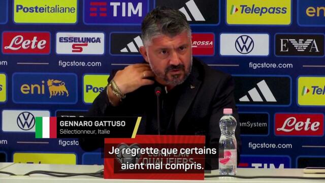 Gattuso regrette la mauvaise compréhension de ses propos sur Israël