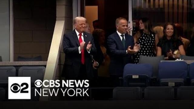 President Trump attends U.S. Open men's final, receives mix of boos and cheers