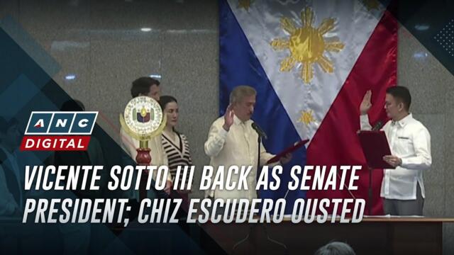 Vicente Sotto III back as Senate president; Chiz Escudero ousted | ANC