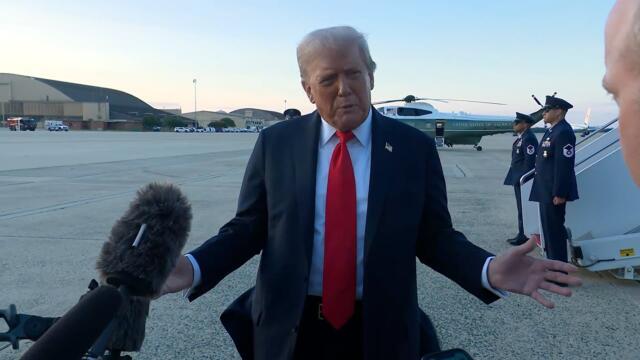 President Trump Gaggles with Press at Joint Base Andrews, Sep. 7, 2025