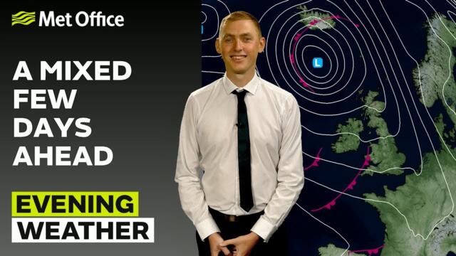 07/09/2025 - Mostly dry, showers west - Evening Weather Forecast UK - Met Office Weather