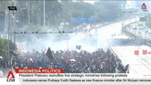 Indonesian President Prabowo reshuffles strategic ministries following protests