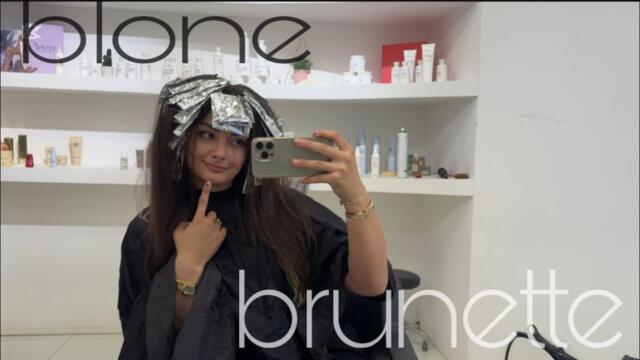 Ngjyrosja ime e pare 💭 blone or brunette ?  Ndryshimet e mia 👩🏼 + reagimi familjarve 🤍