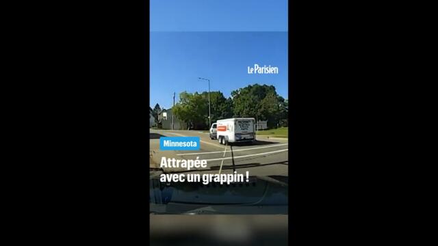 La police met fin à une poursuite à l'aide d'un grappin