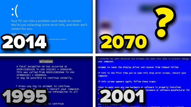 Evolution of Windows BSOD (1995 - 2070)