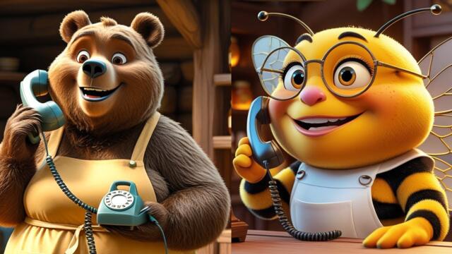 Ало, тук е Баба Меца 🐻 | Забавна детска песен за мед и приятели 🍯