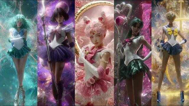 Sailor Moon - Outer Senshi transformation live action (AI)
