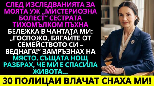 След изследванията за „мистериозната болест“ сестрата пъхна бележка в чантата ми: „Госпожо…“