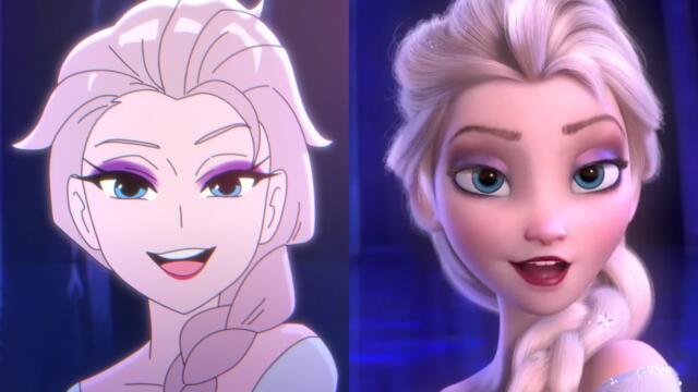 Let It Go Original vs Anime (Disney Animation)