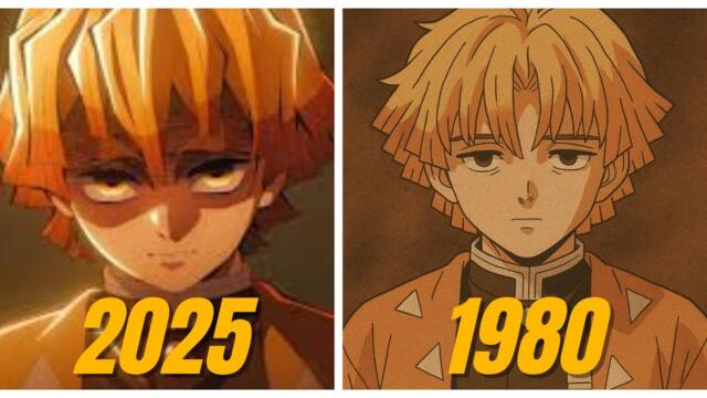 What If Demon Slayer Was an 80s Anime? Retro Kimetsu no Yaiba Style!