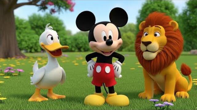🥋 Mickey Mouse & The Duck Who Learned Karate with Lion 🦁 | Fun Kids Poem & Storytime