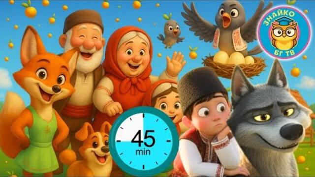 🎶🐷🦊 Детски песни МИКС | Лъжливото овчарче🍞Който не работи няма да яде 🐦 Коце Босе 🐖 Трите прасенца🐺