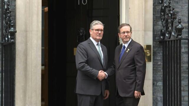 Israeli President Herzog meets UK PM Starmer for talks | AFP
