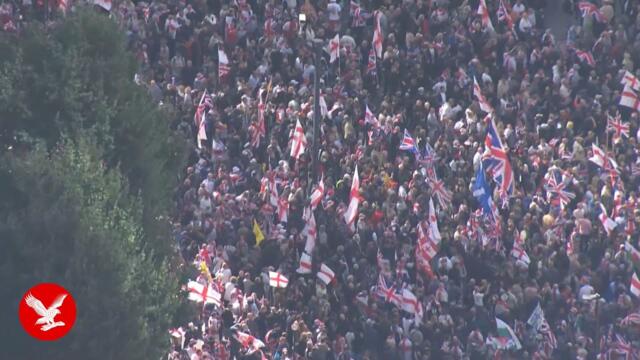 МИНИМУМ МИЛИОН ДУШИ ИЗЛЯЗОХА НА ПРОТЕСТ НА Томи Робинсън СРЕЩУ МИГРАНТИТЕ В ЛОНДОН! - 13.09.2025