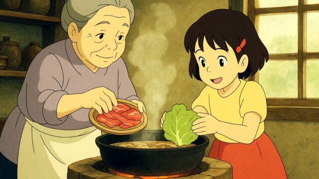 Aesthetic Anime Cooking in the Grandma Kitchen |ASMR | Anime Life  #anime