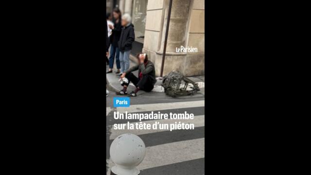 À Paris, un lampadaire tombe sur la tête d’un piéton
