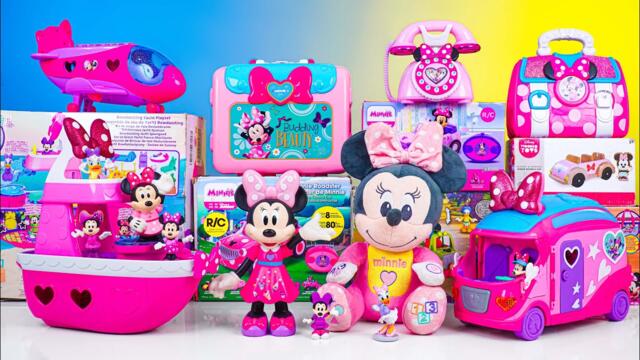 Mickey ASMR🐭 Satisfying with Unboxing Disney Minnie Mouse Pink Ship Playset | Review Toys ASMR