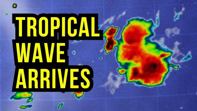 Tropical Wave Enters the Caribbean...