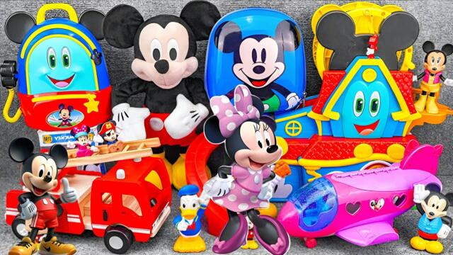 Satisfying Unboxing Disney Mickey Mouse Airplane Jumbo Fun House Playset & Toys Review ASMR