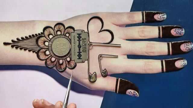 Beautiful heart shape mehndi tricks for back hand || mehndi ki designs || Mehndi ki design || Mehndi