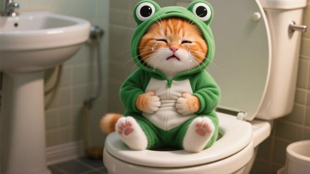 Ginger Kitten Has a Stomach Ache🤢, Mama Cat's Sweet Care💕 | Funny Cat Videos