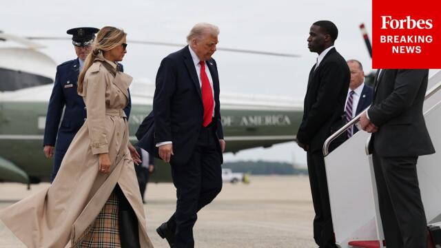 BREAKING NEWS: President Trump & First Lady Melania Trump Depart For England On Air Force One
