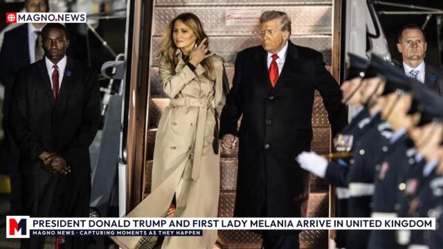 🇺🇸|🇬🇧 President Donald Trump and Iconic First Lady Melania Arrive in London for UK State Visit[LIVE]