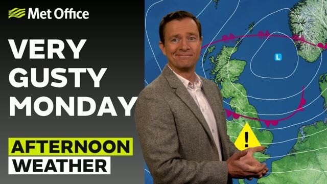 15/09/2025 - Rain and strong winds - Afternoon Weather Forecast UK - Met Office Weather