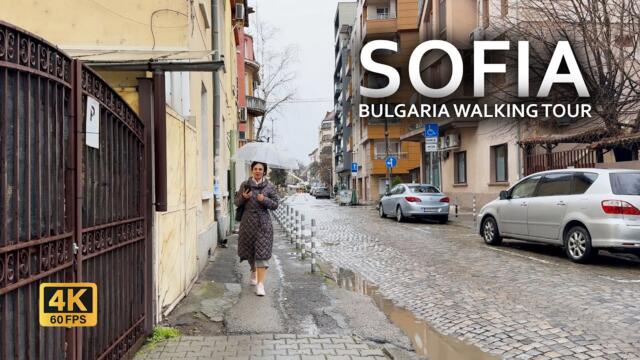 RAIN walk in Sofia 🌧️ Sofia, Bulgaria walking tour 4K 60 FPS 2025