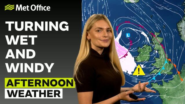 14/09/2025 - Rain and strong winds - Afternoon Weather Forecast UK - Met Office Weather