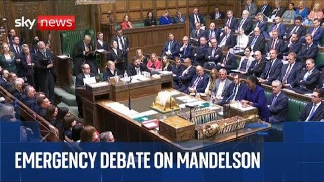 Emergency debate in Commons on Starmer's appointment of Mandelson