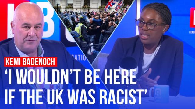 Kemi Badenoch defends Elon Musk after 'incitement' at right-wing rally