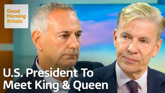 President Trump's Arrival Is Greeted with Pageantry, Political Scandal and Protests