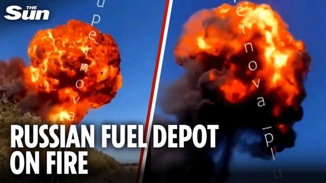 Massive explosion DESTROYS Russian field fuel depot after Ukrainian strike