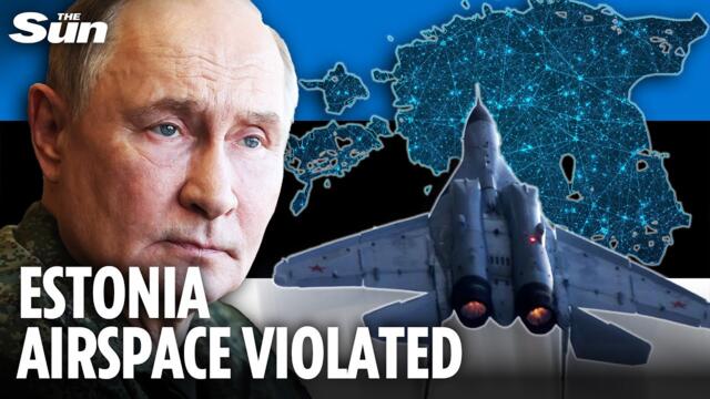 Russia brazenly violates Nato airspace in ‘extremely dangerous’ incursion in Estonia
